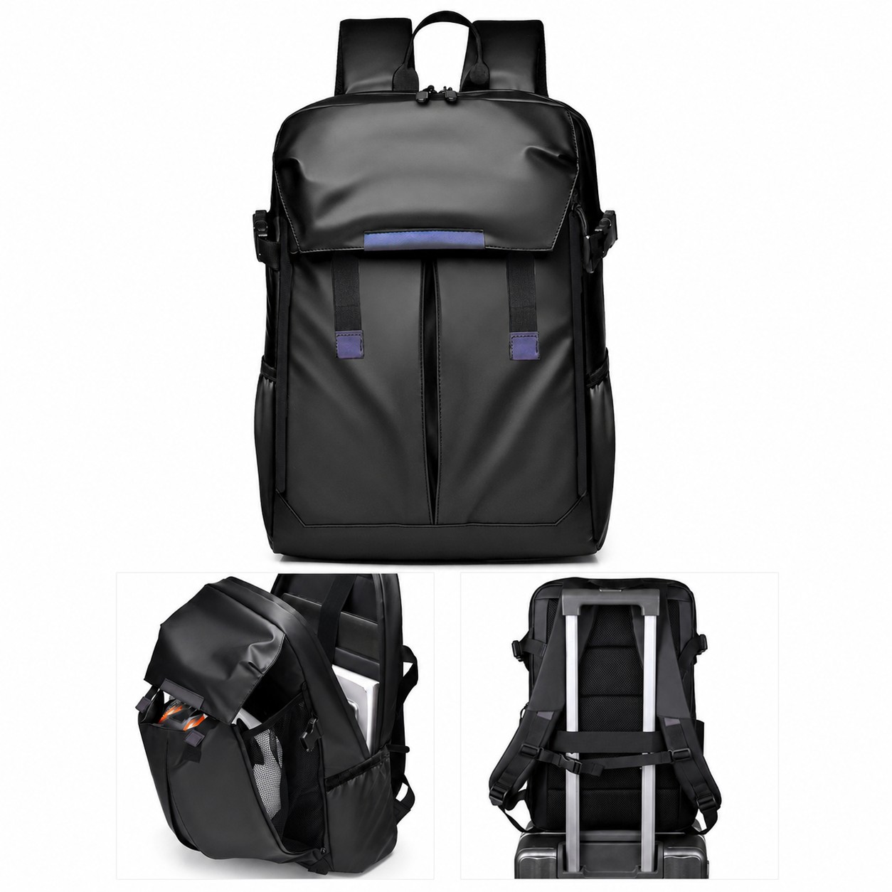 Motorcycle Backpack With Helmet Holder