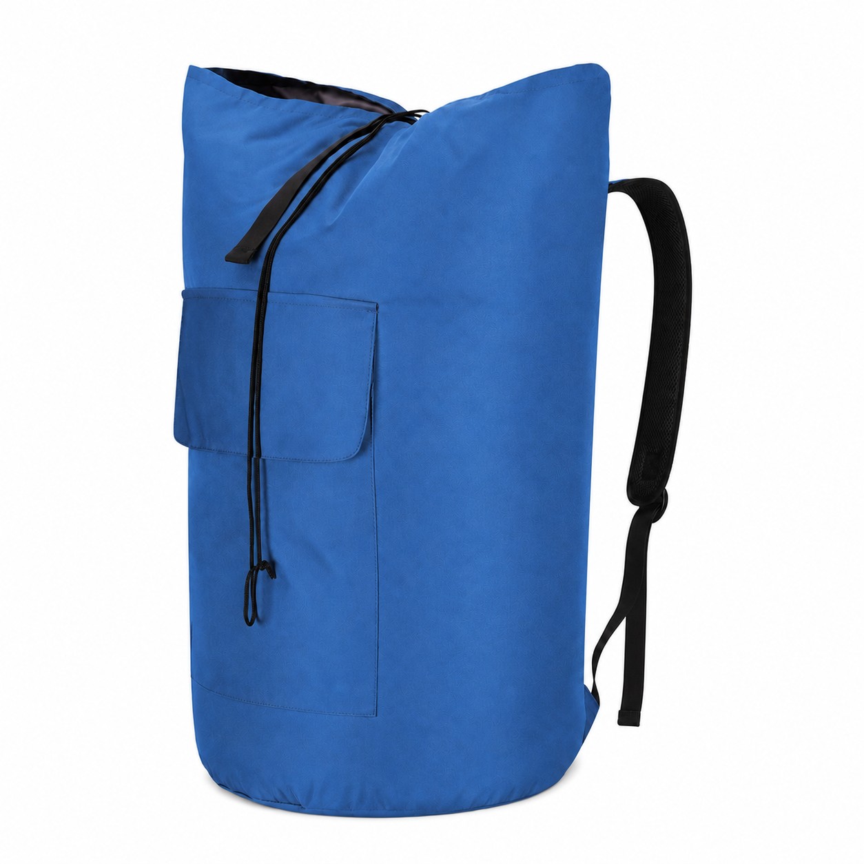 Large Polyester Laundry Backpack — Blue