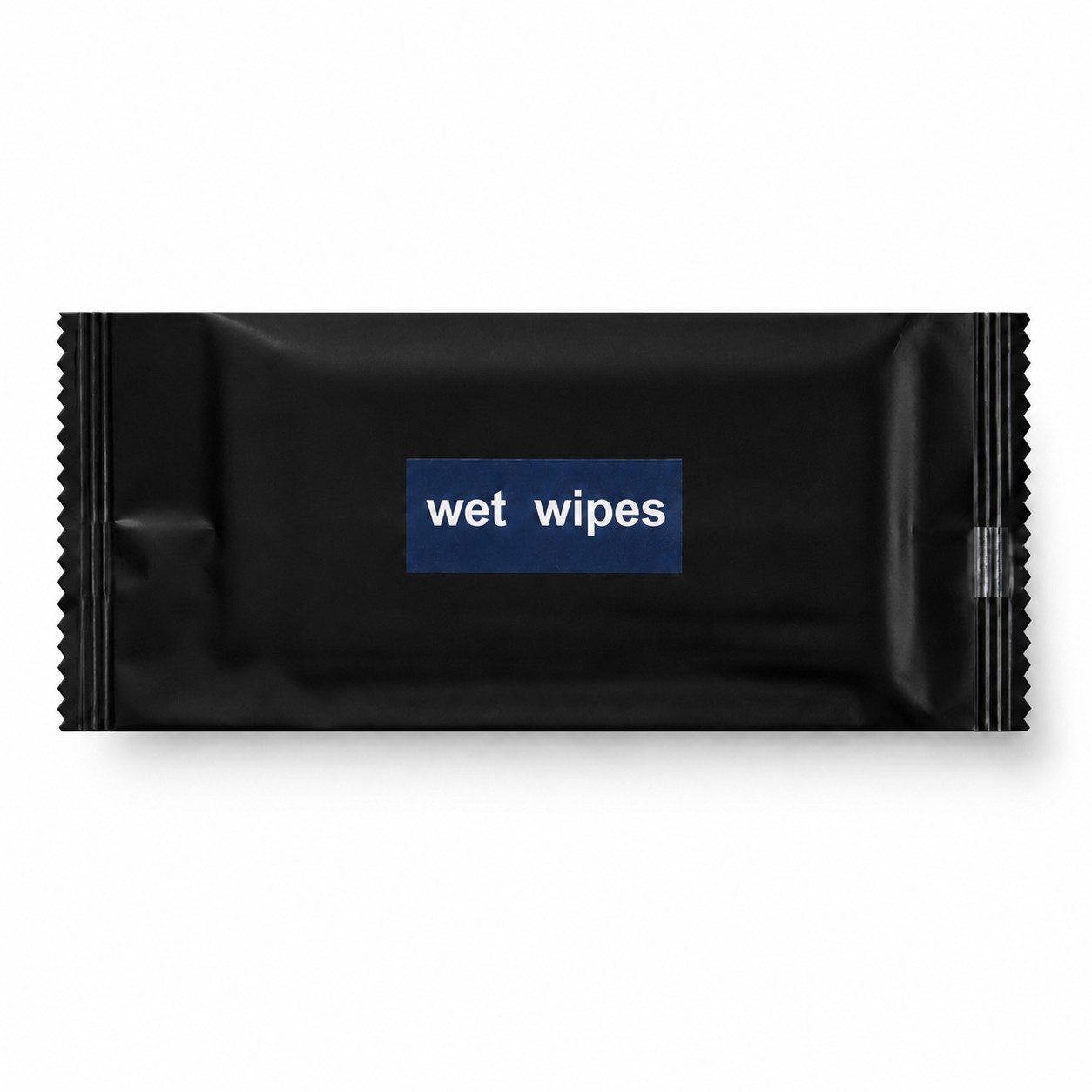 Single Packet Fabric Wet Wipes — Black