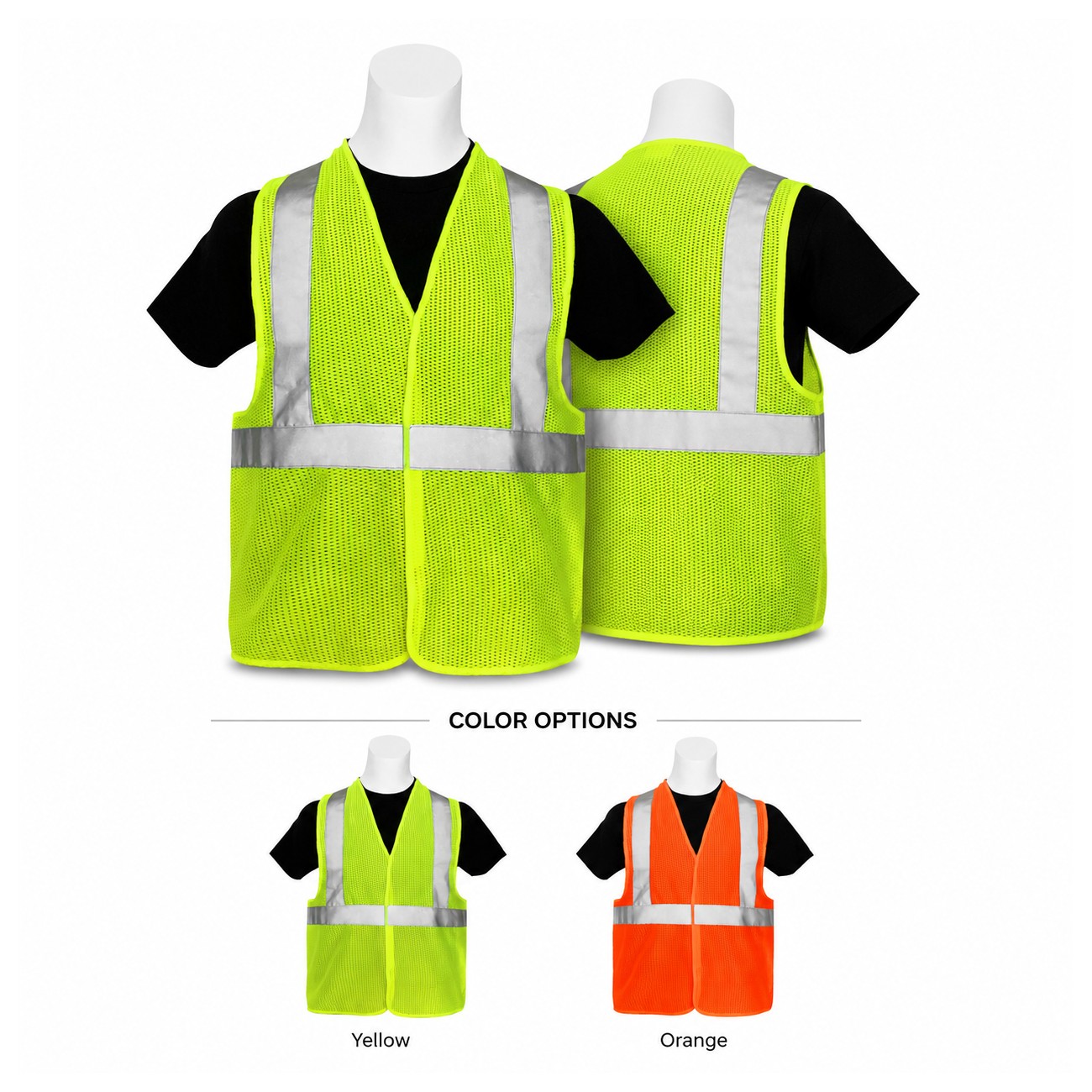 Polyester Reflective Strips Fleece Vest