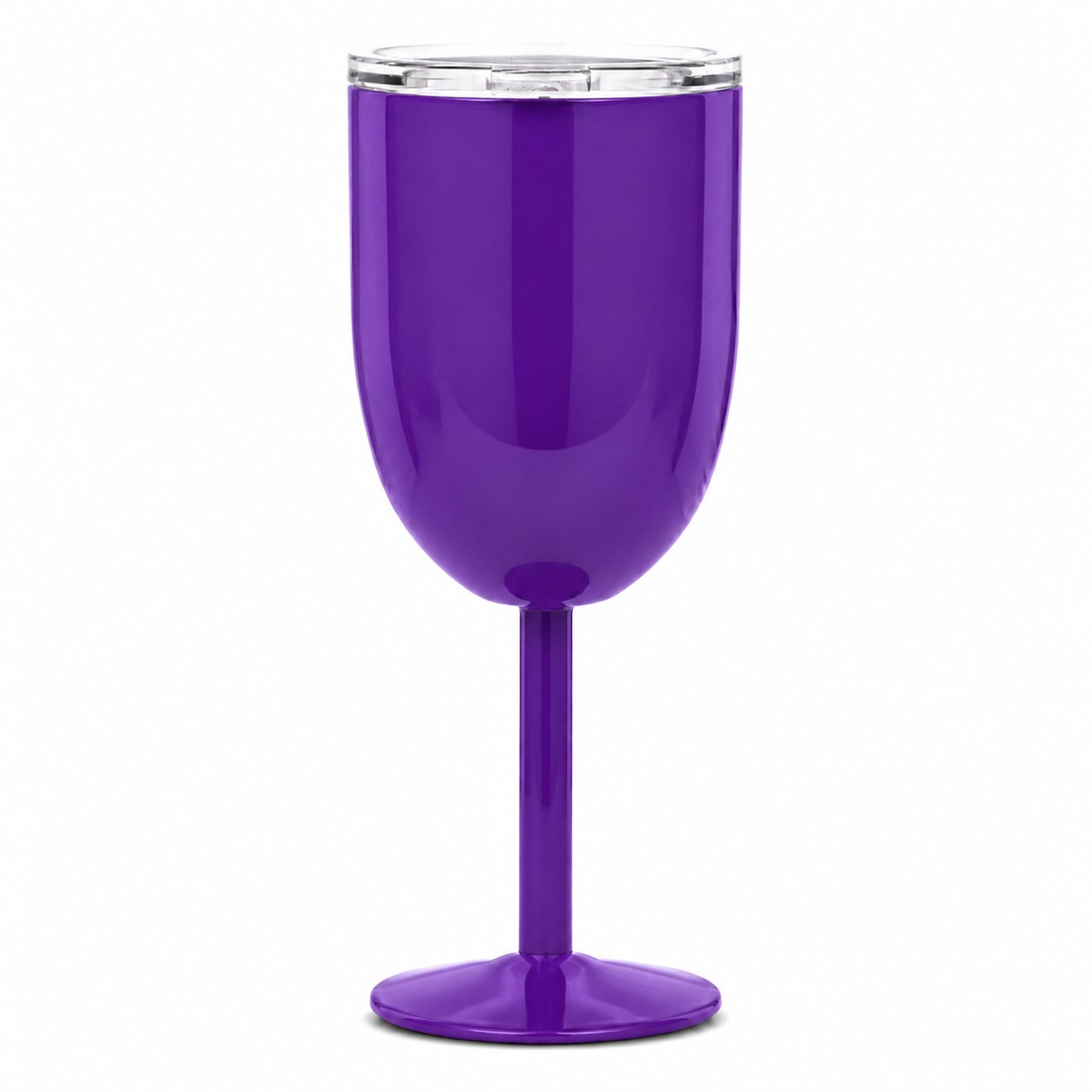 10 Oz Stainless Steel Insulated Wine Goblet — Purple