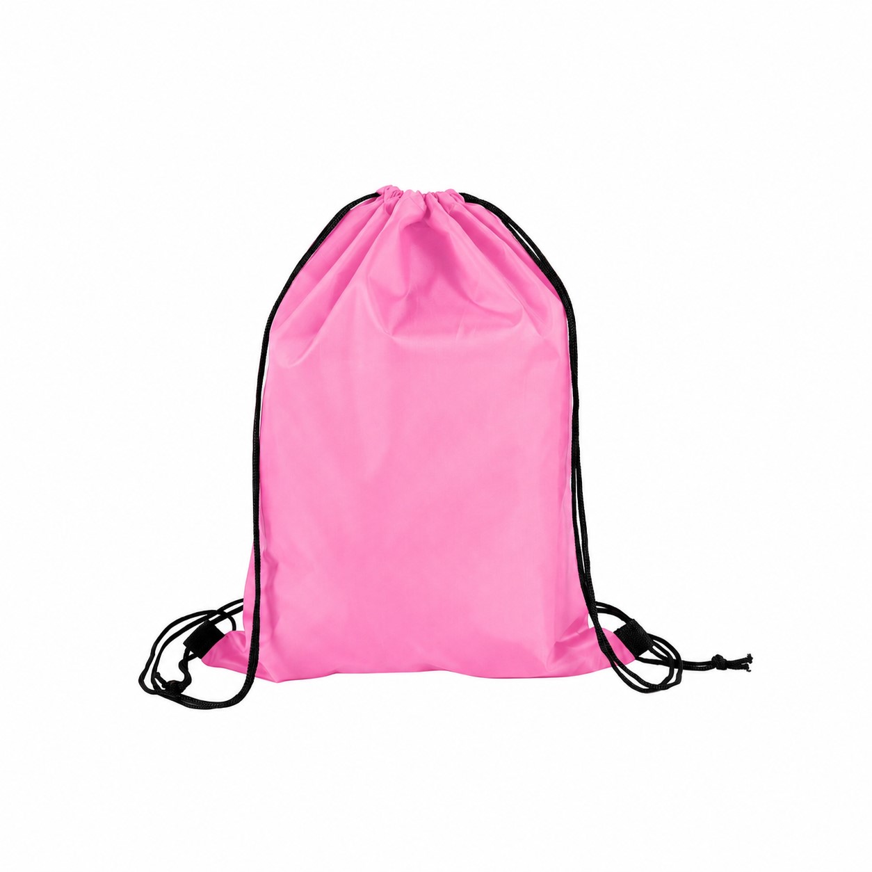 210D Polyester Drawcord Closure Drawstring Bag — Pink