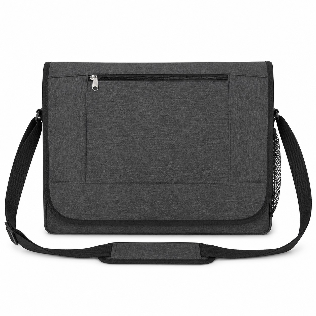 Polyester Flap Messenger Bag With Shoulder Strap — view 2