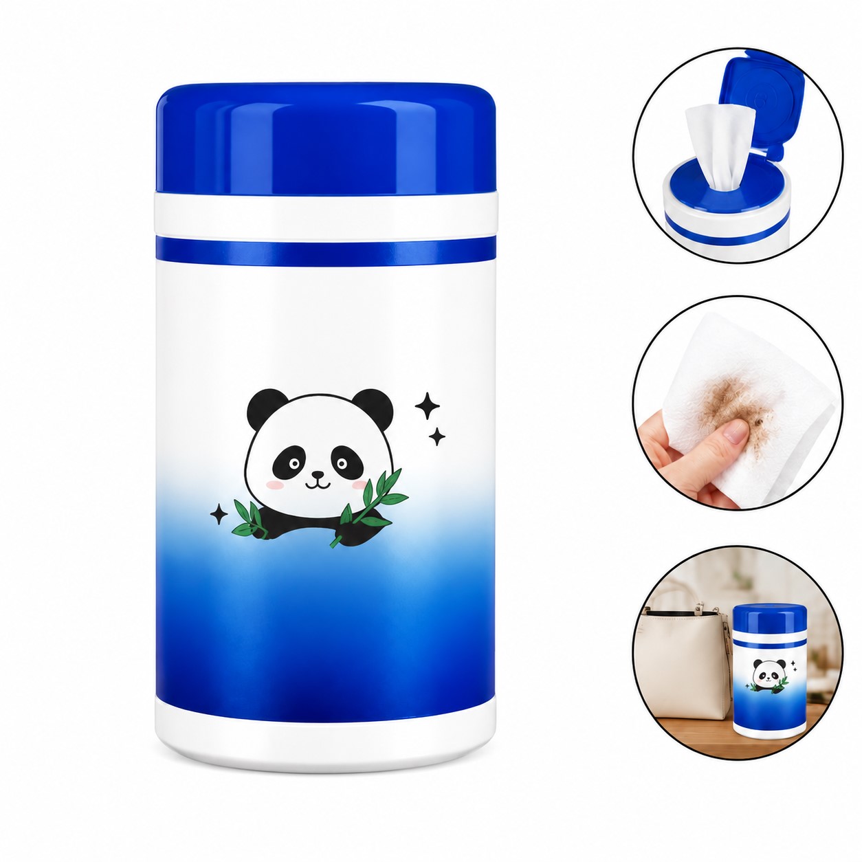 Portable Plastic Wet Wipe Canister