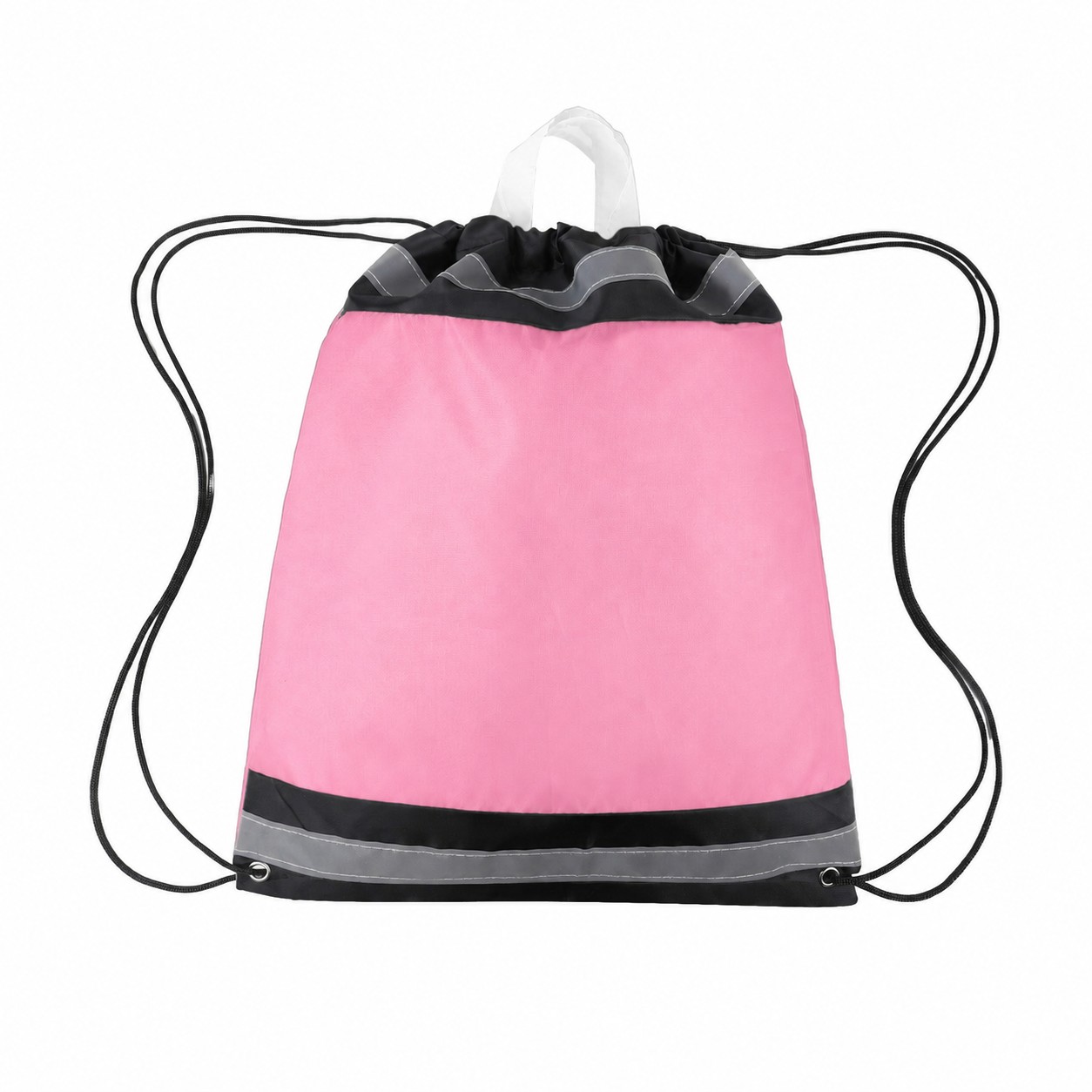 210D Polyester Drawstring Bag — Pink