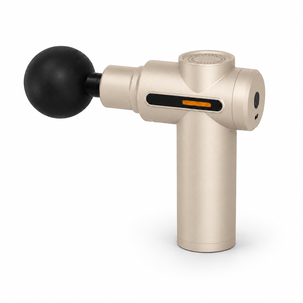 Compact Metal Massage Gun — Natural Beige
