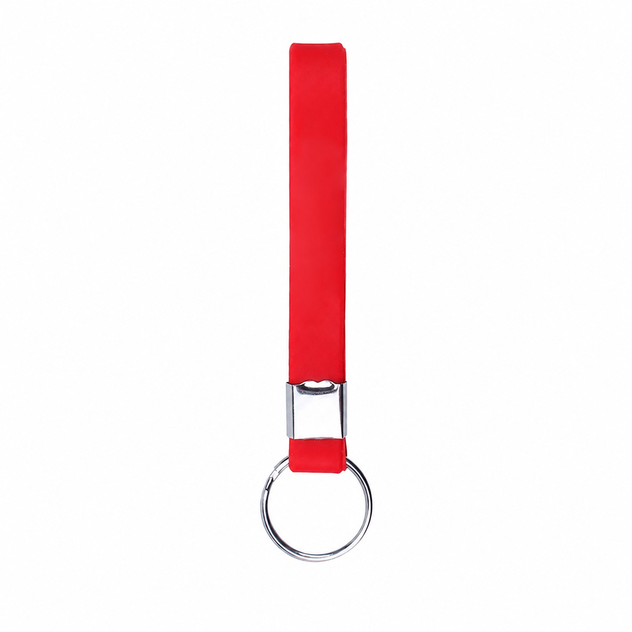 Silicone Wristband Key Ring — Red