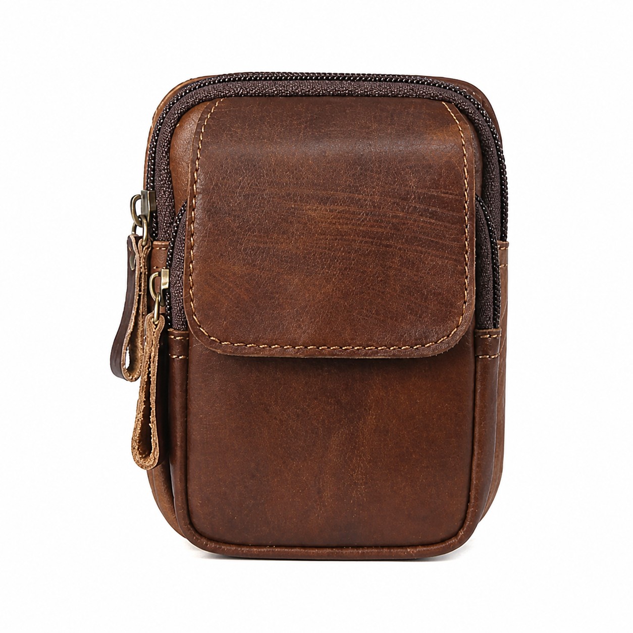 Vintage Genuine Leather Belt Pouch — view 2