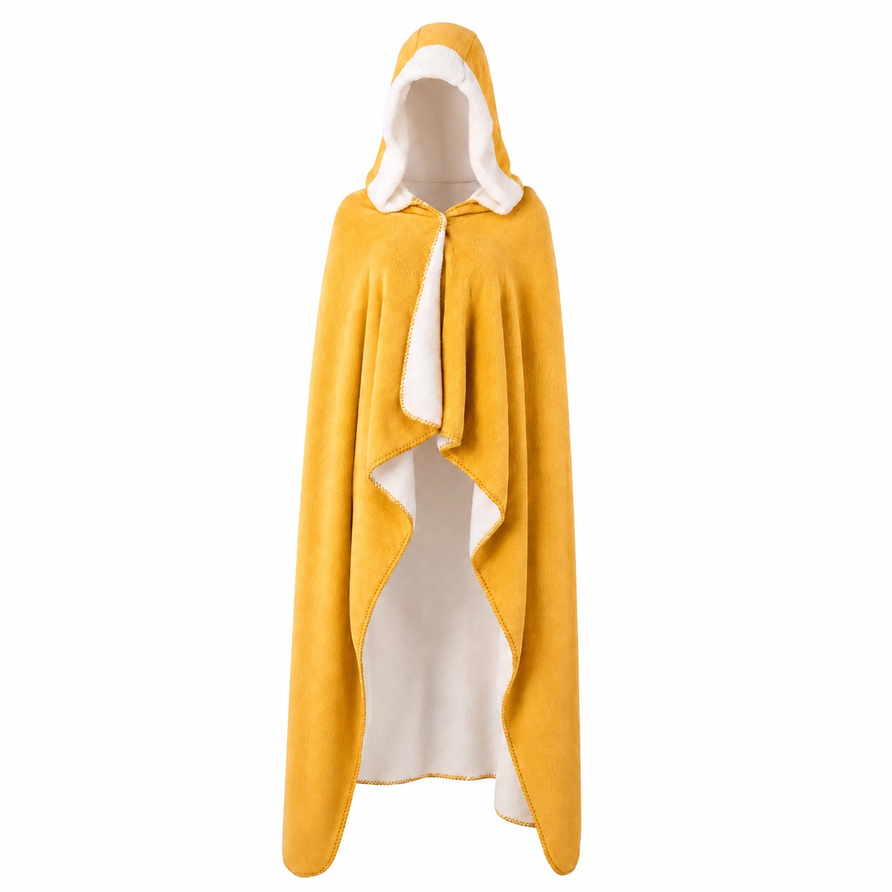 Hooded Sherpa Wearable Blanket — Gold