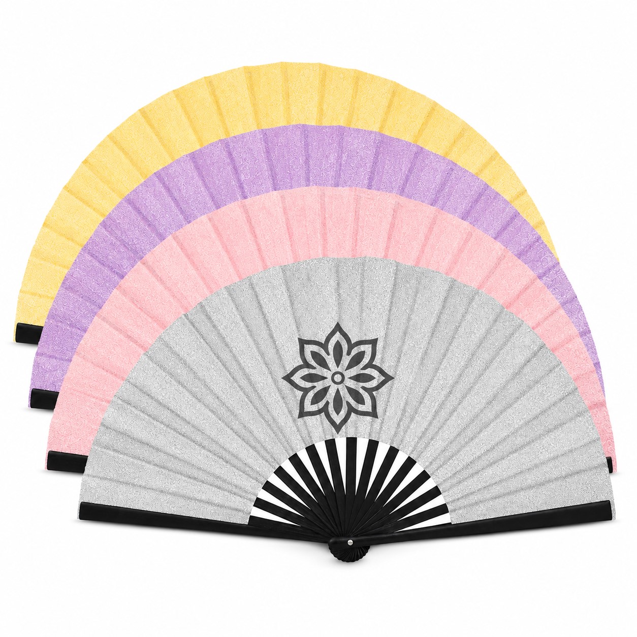 Large Glitter Nylon Folding Hand Fan