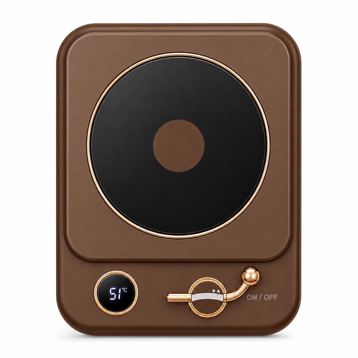 Smart Desktop Drink Warmer — Brown