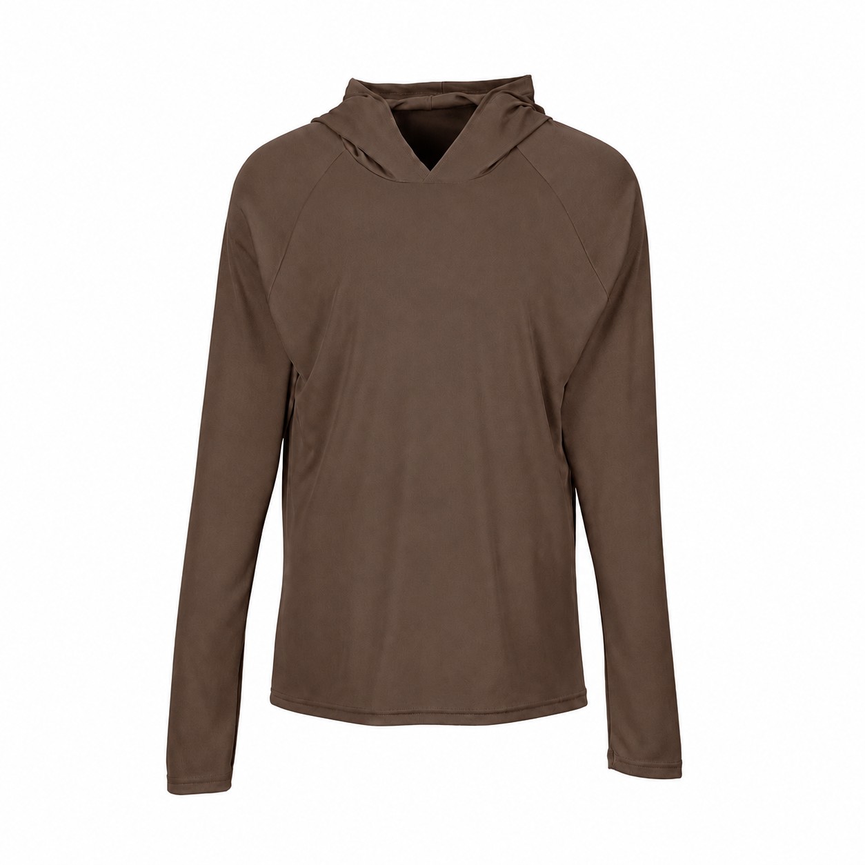 Performance Hooded Long Sleeve Shirt — Brown