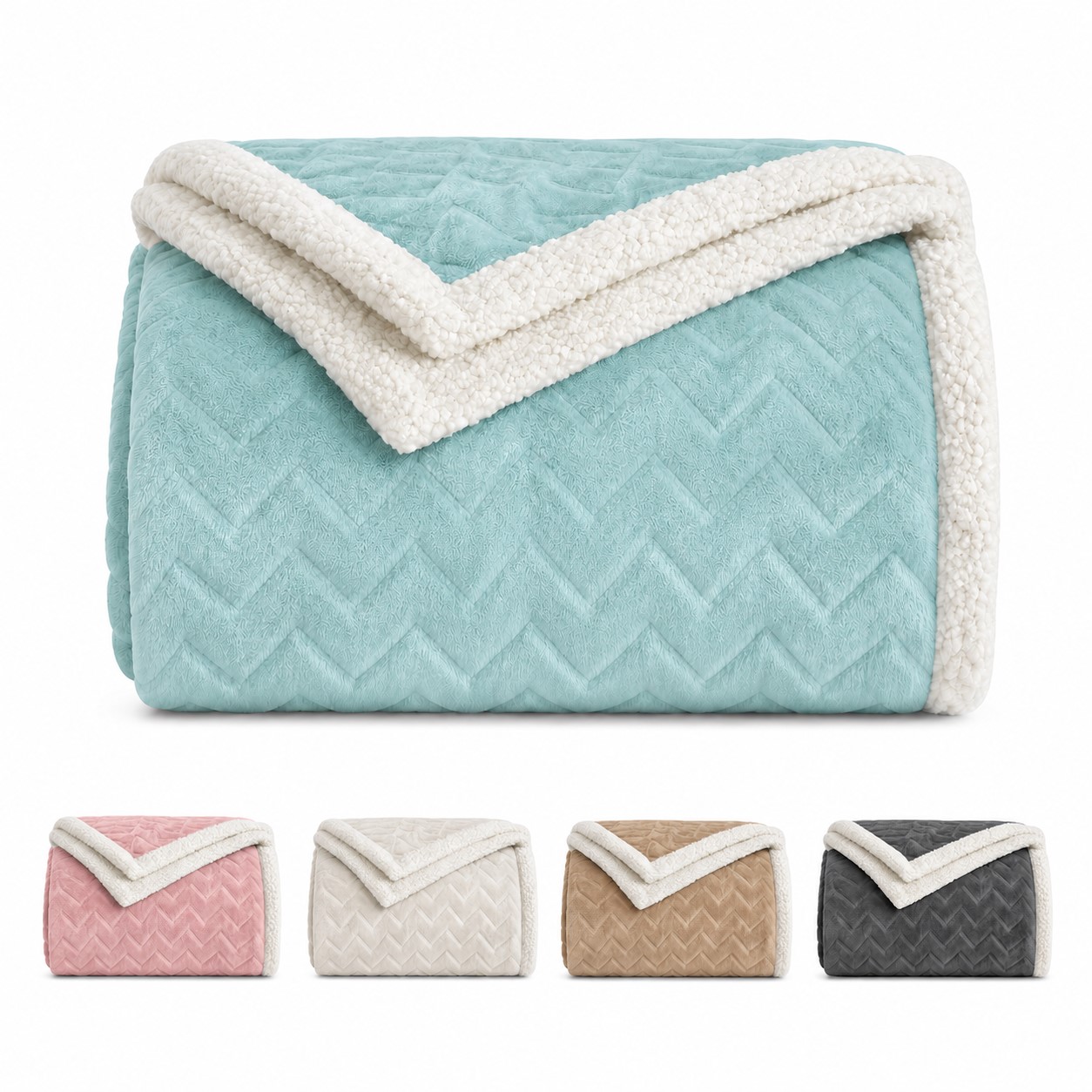 Double Layer Flannel Throw Blanket