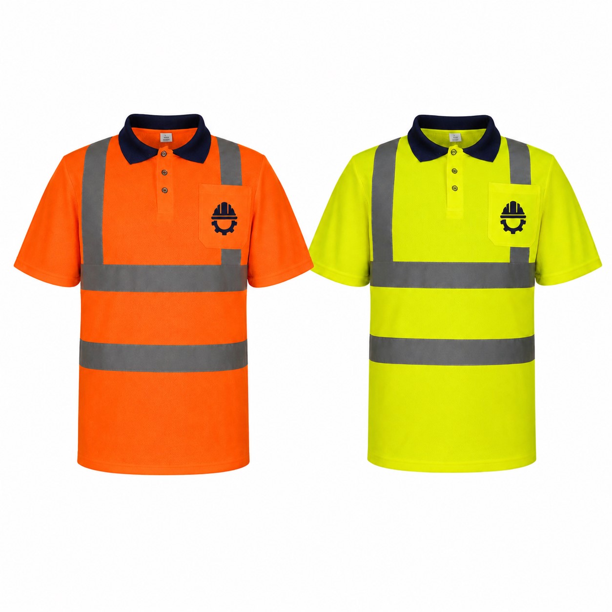 130G Reflective Polyester Work Polo Shirt