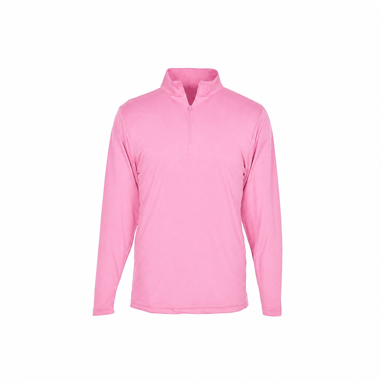 Cotton Quarter Zip Team Shirt — Pink