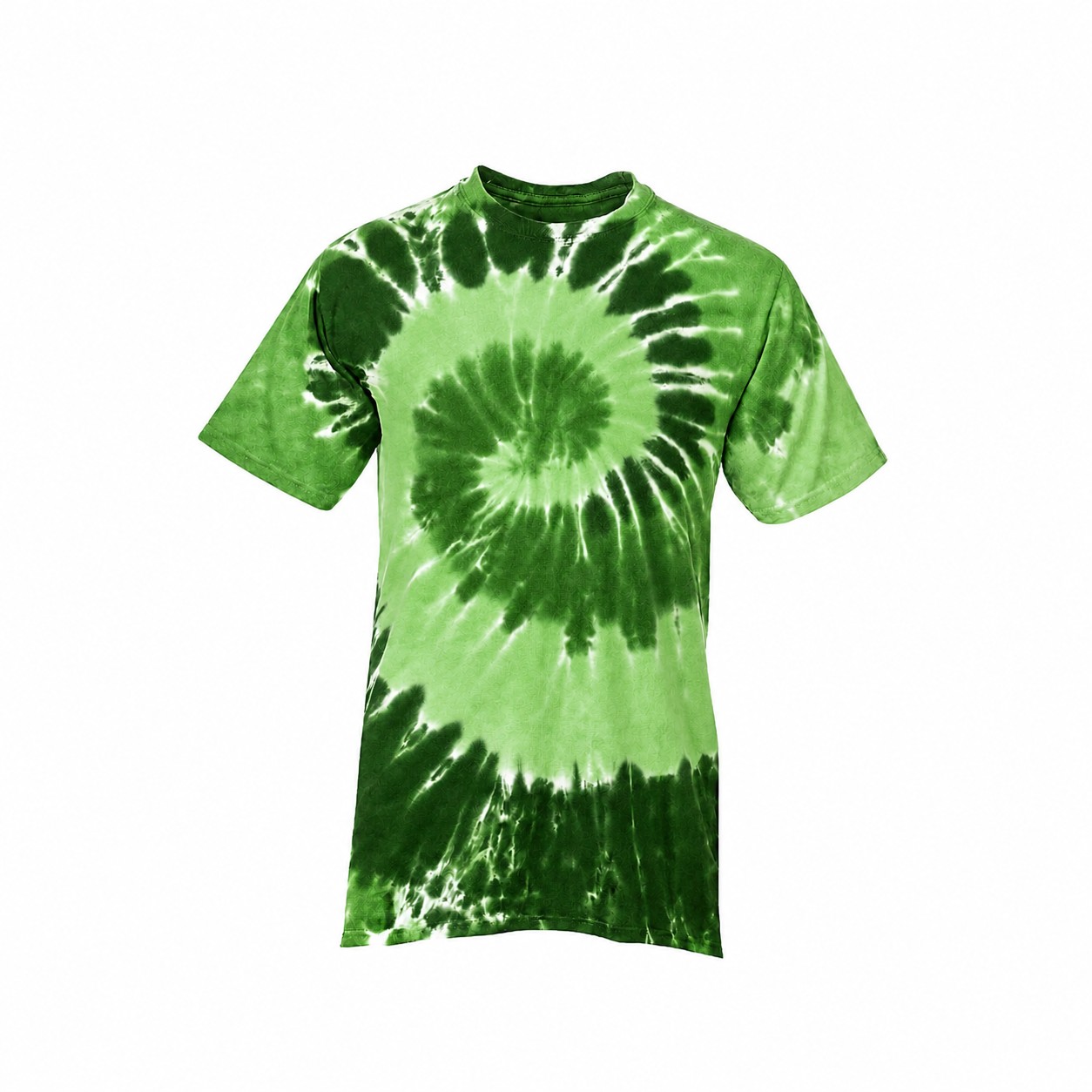 Cotton Tie Dye Crewneck Shirt — Green