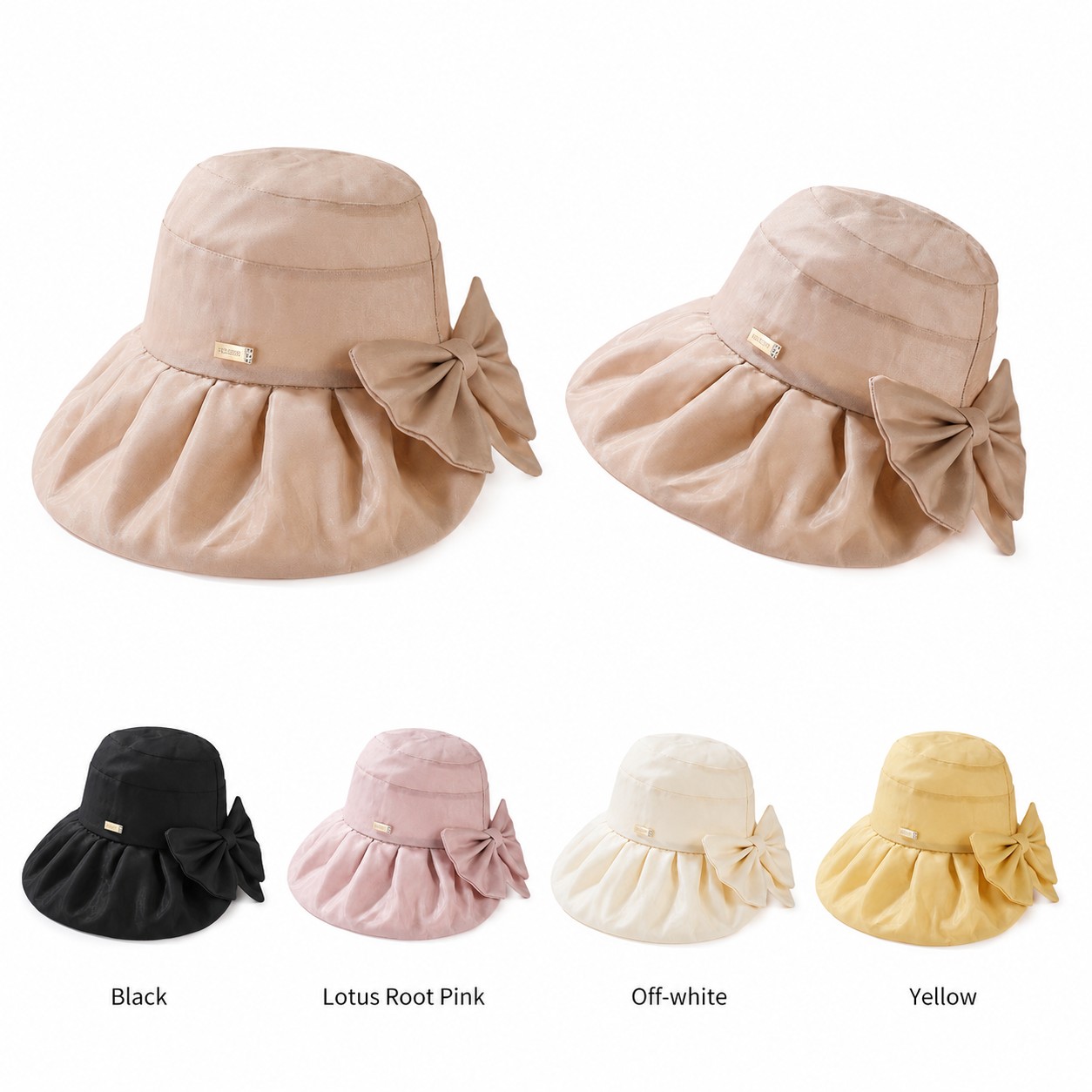 Organza Ribbon Bucket Sun Hat