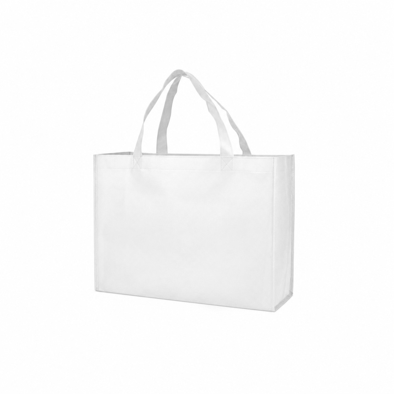 80GSM Non-Woven Shopping Tote Bag — White