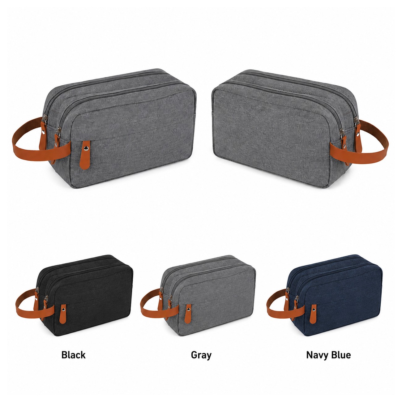 300D Polyester Zippered Storage Toiletry Bag