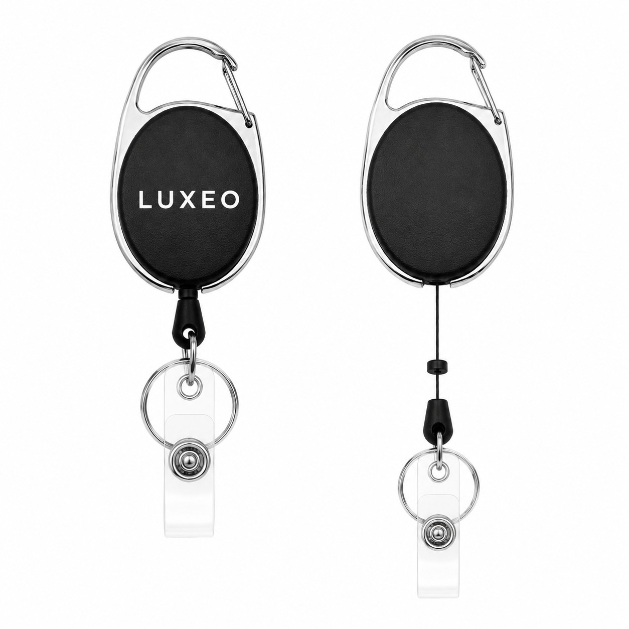 Oval Stainless Steel Carabiner Badge Reel
