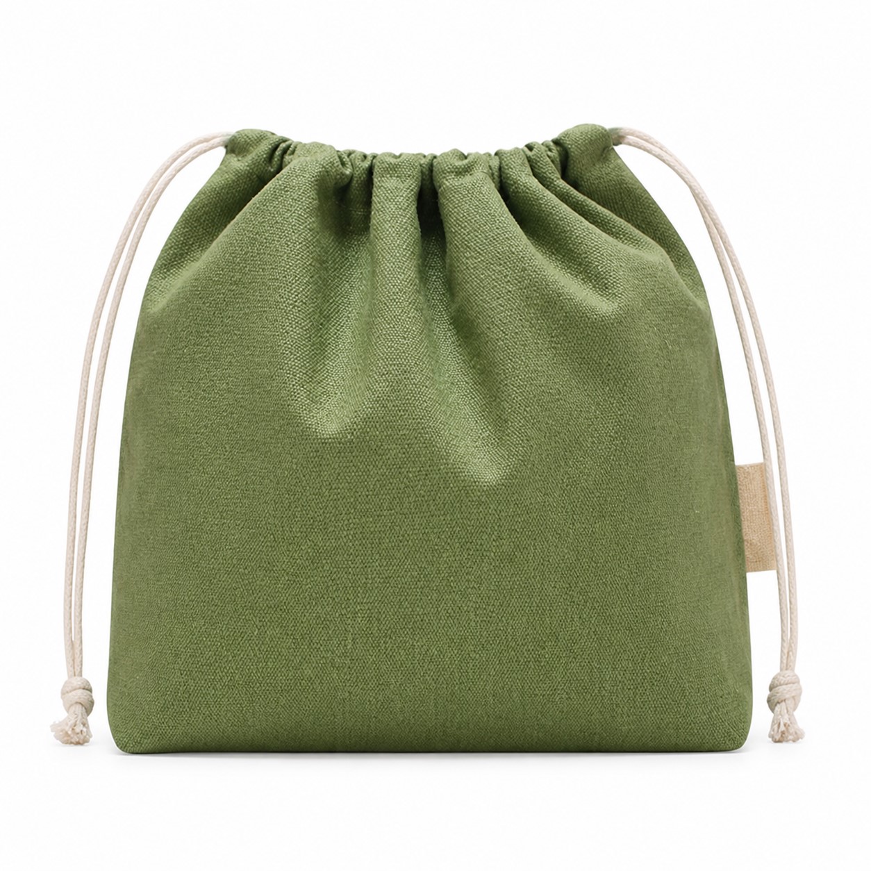 Cotton Canvas Pouch With Drawstring Closure — view 2