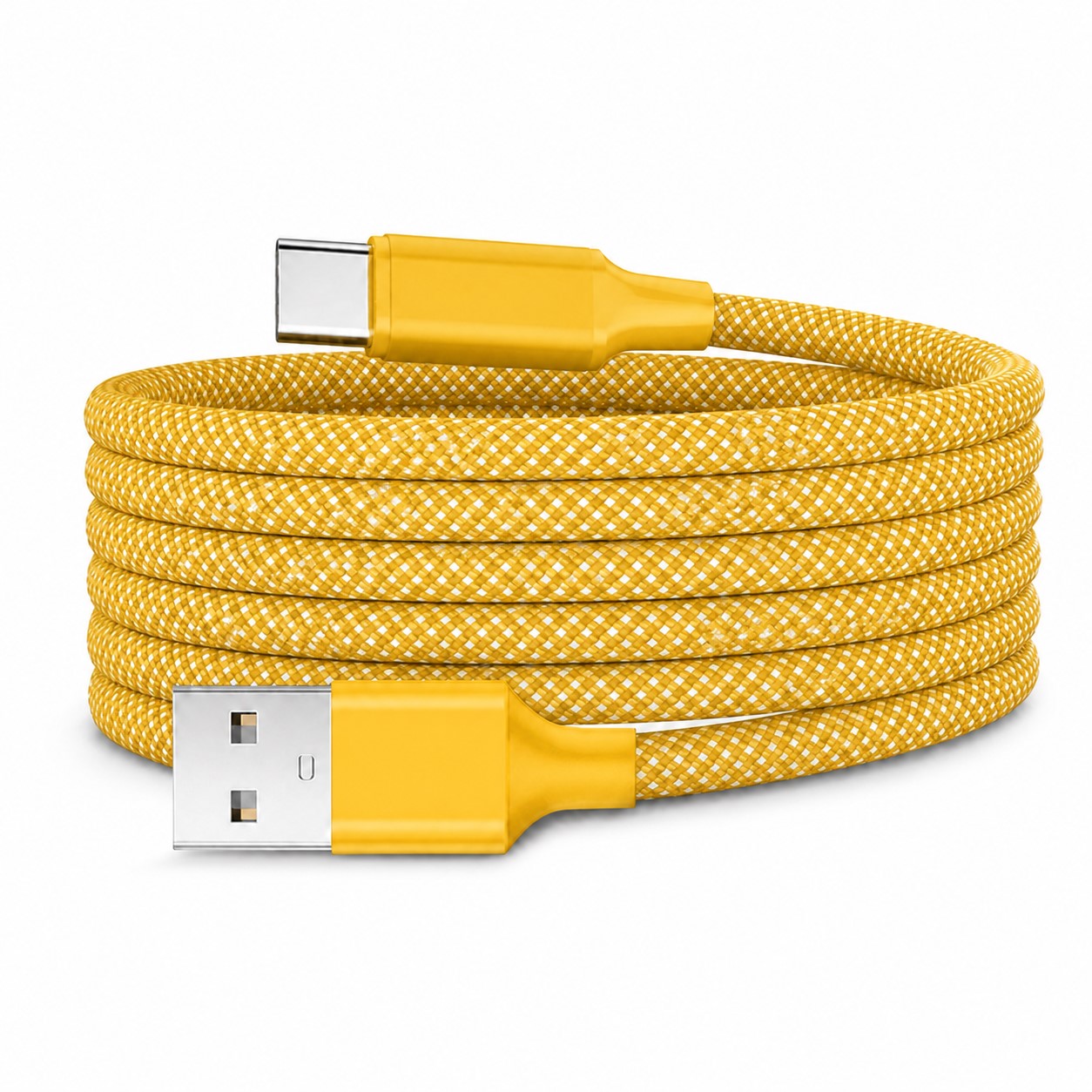 Self Winding Charging Cable — Yellow