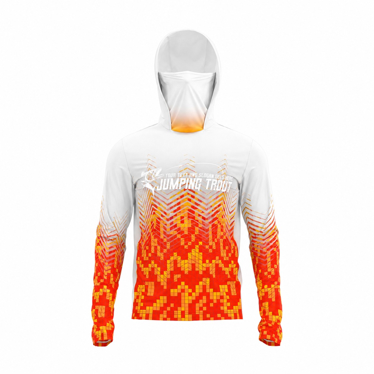 Polyester Spandex UPF Hoodie — Clear White