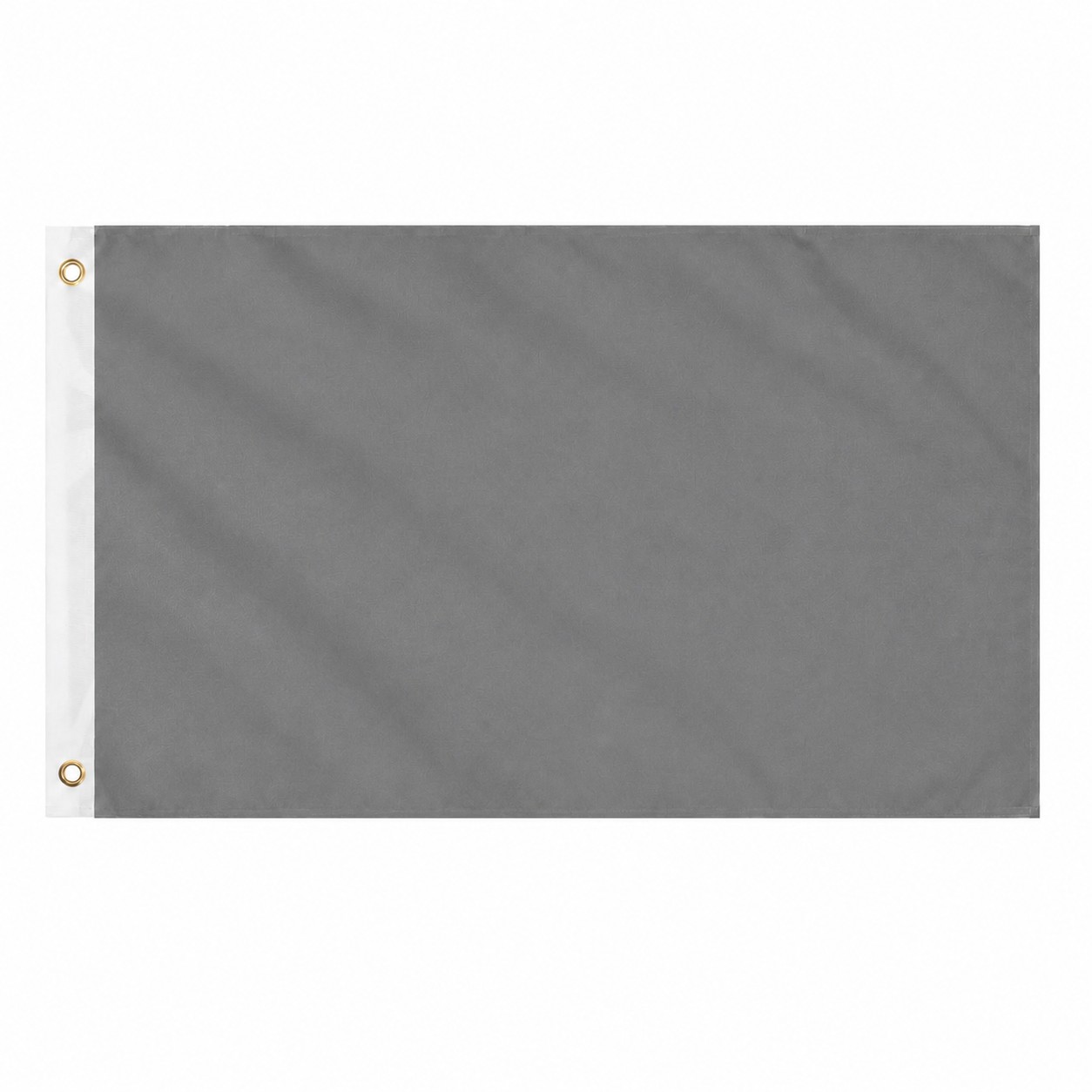 3' Double Sided Polyester Flag — Gray