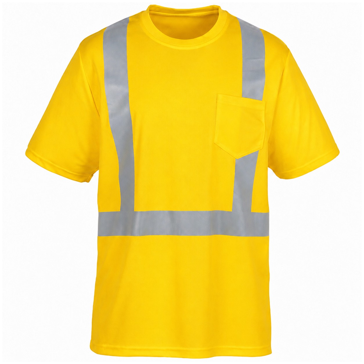 High Visibility Polyester Pocket Shirt — Yellow