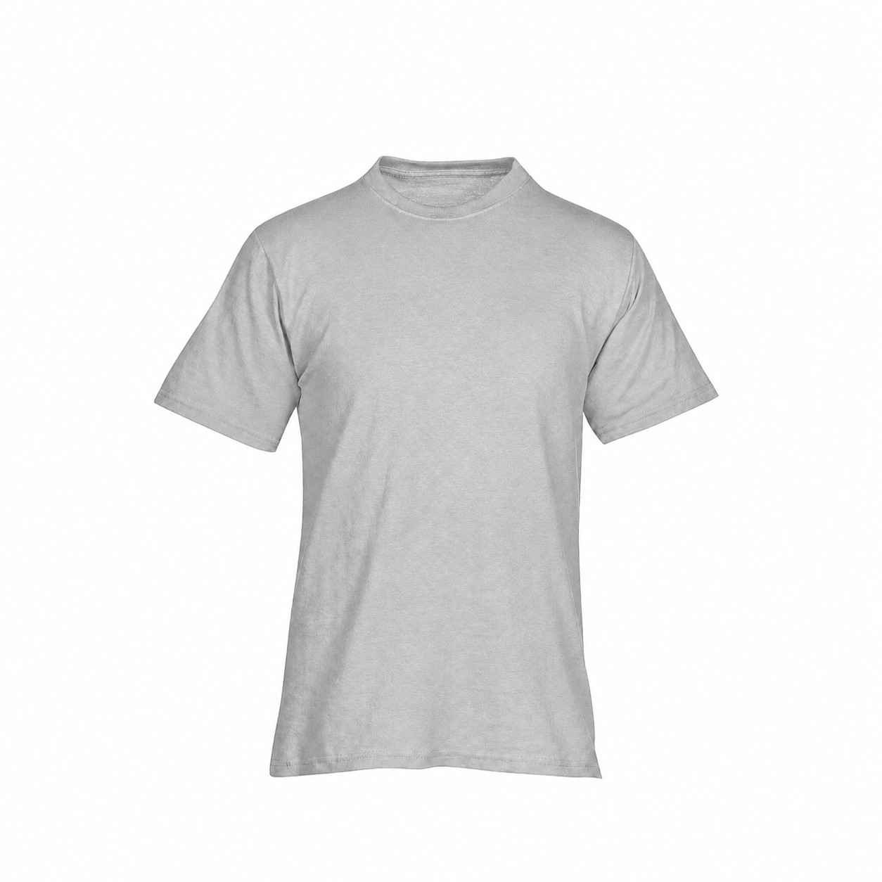 Classic Cotton Screen T Shirt — Silver