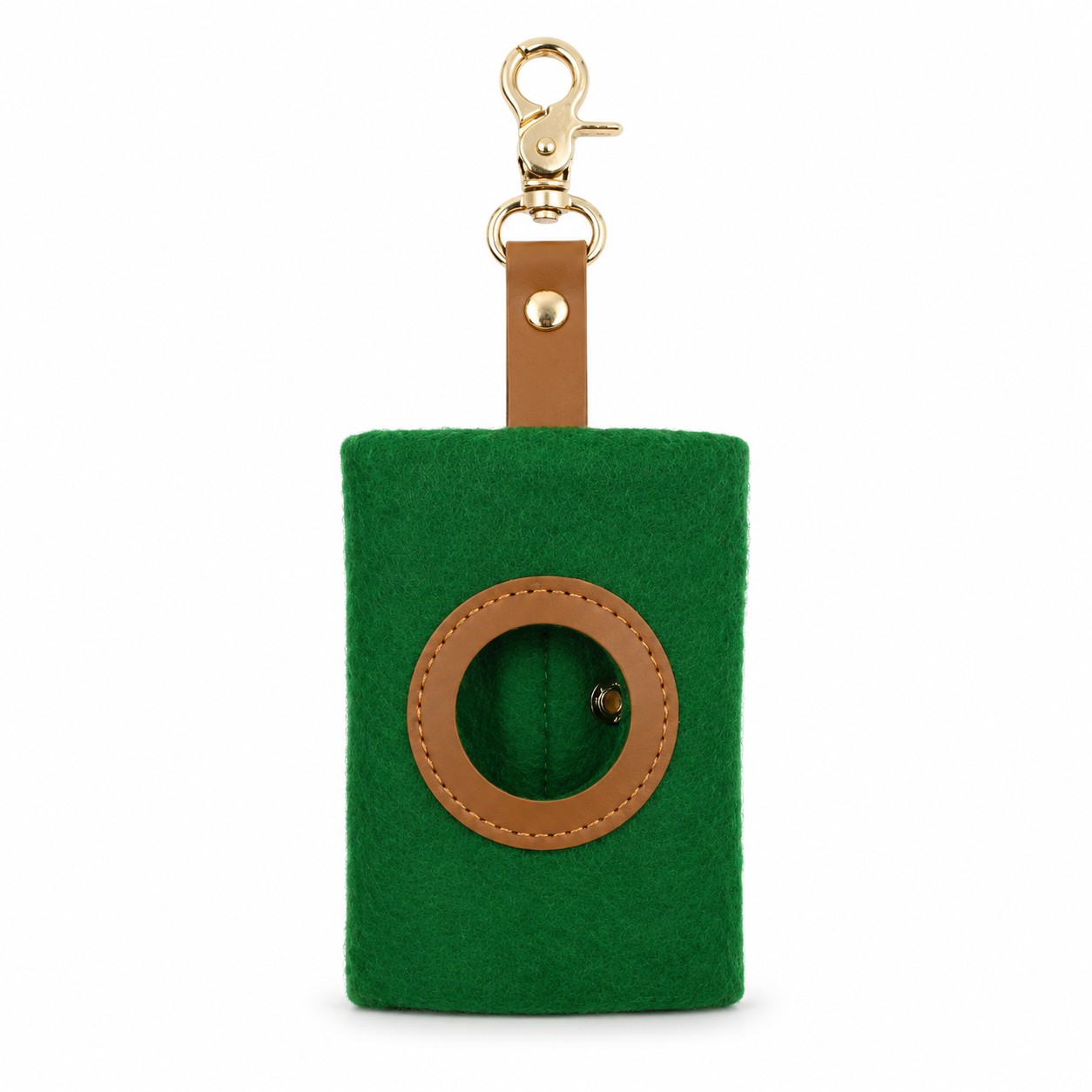 Felt Pet Waste Bag Pouch With Clip — view 2