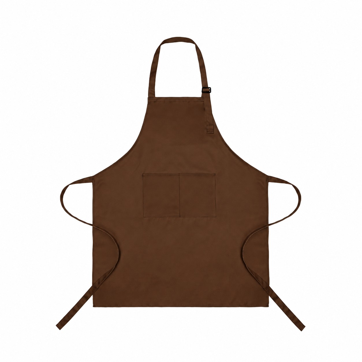 Full Length Polyester Bib Apron — Brown