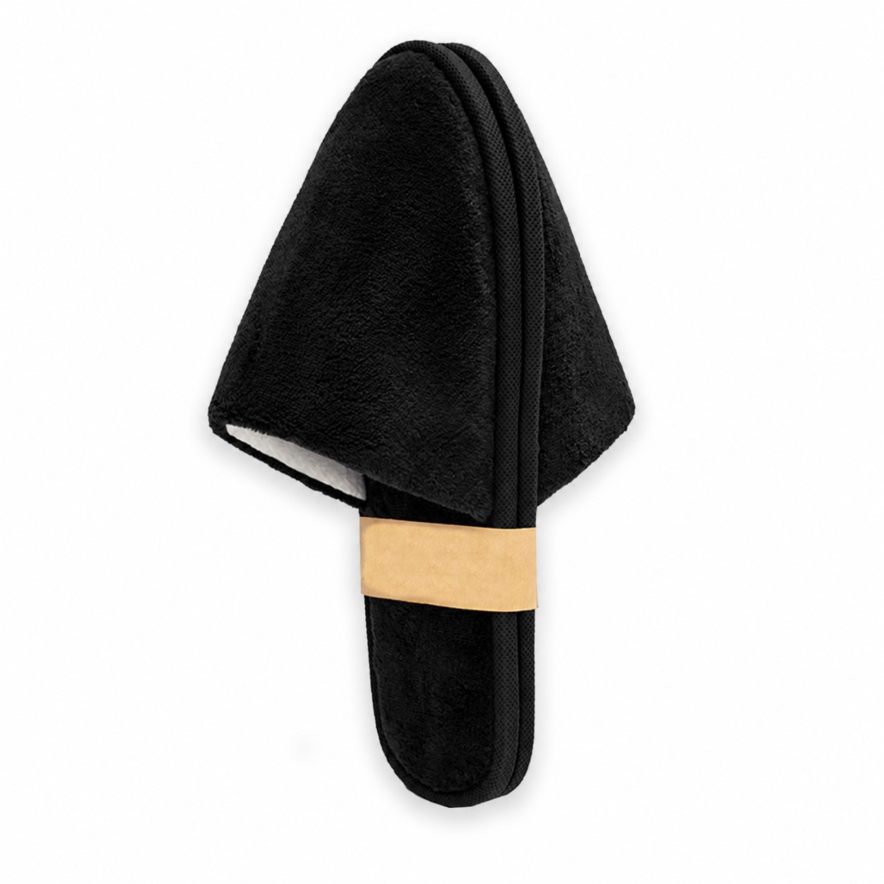 Open Back Guest Slippers — Black