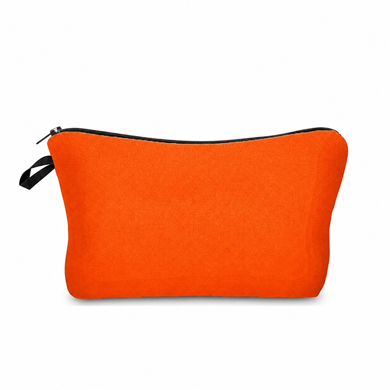 Polyester Cosmetic Travel Zipper Pouch — Orange