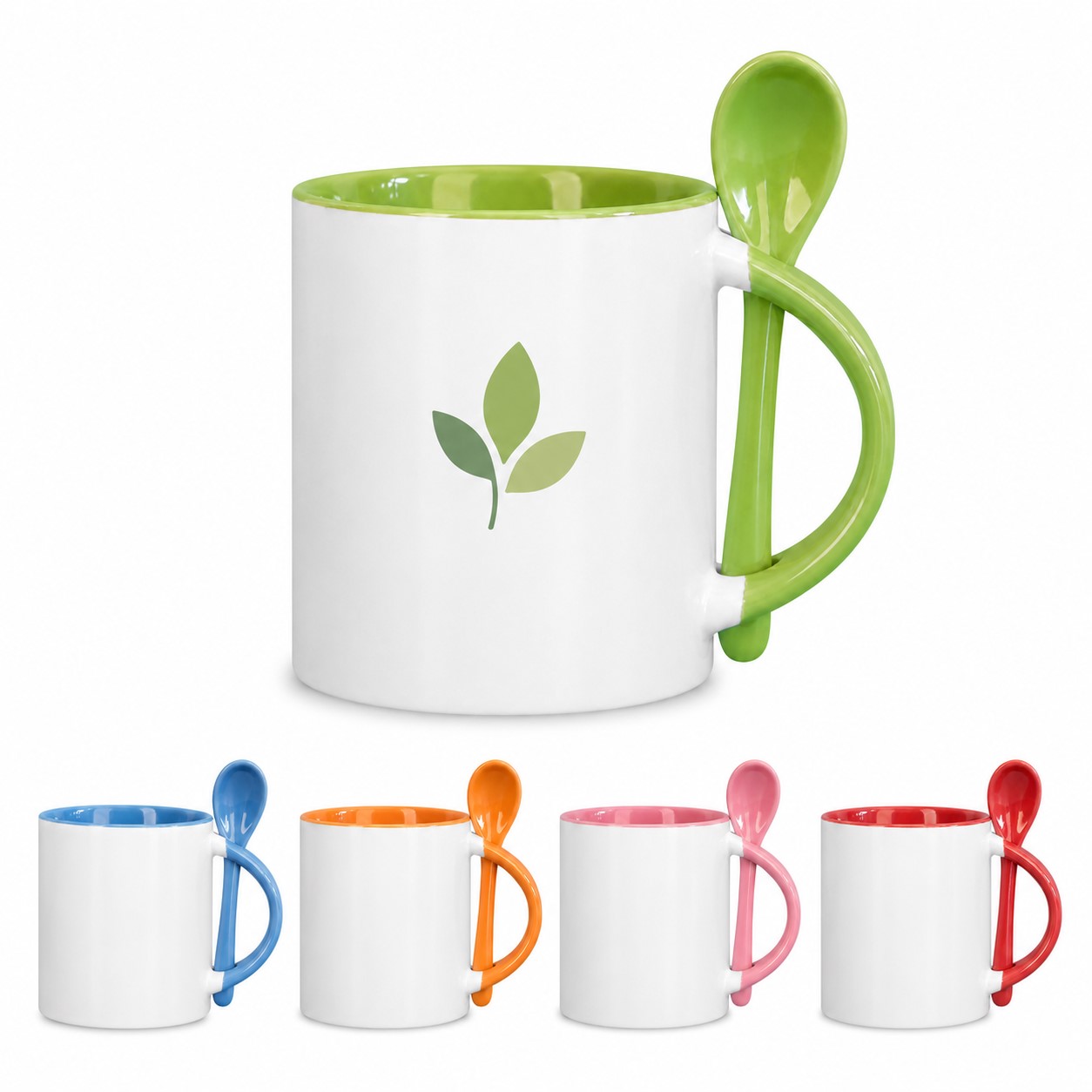 Two Tone 11 Oz Ceramic Spoon Mug