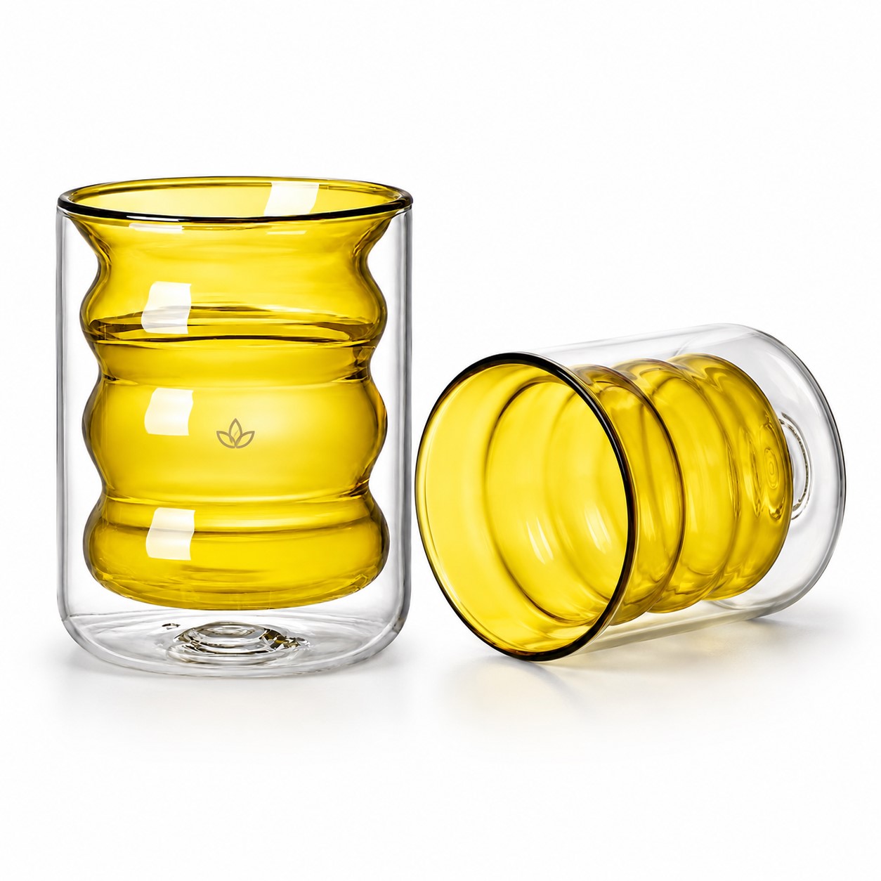 Sunglasses Double Wall Wave Drinking Glass