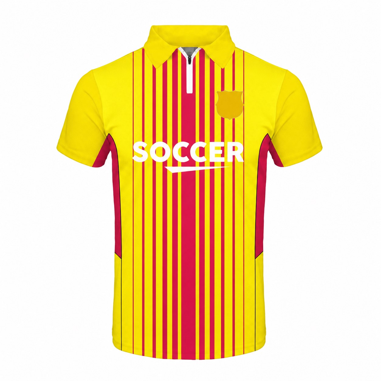 Quarter Zip Bowling Shirt — Yellow