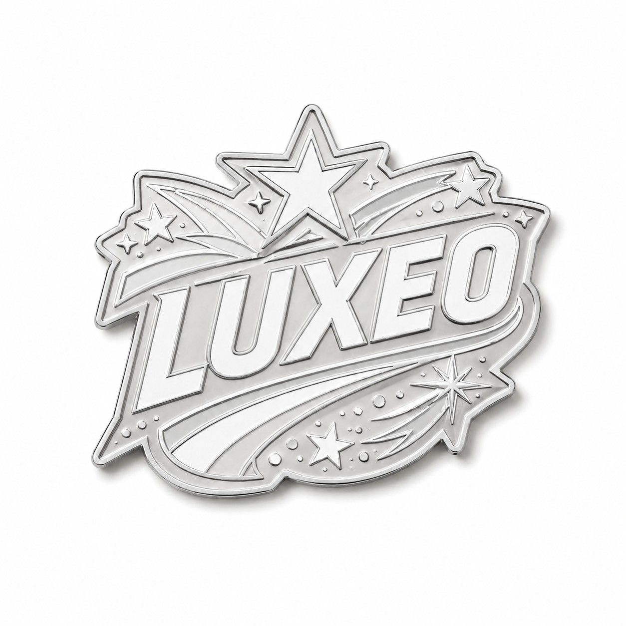 One Inch Hard Enamel Badge — Silver
