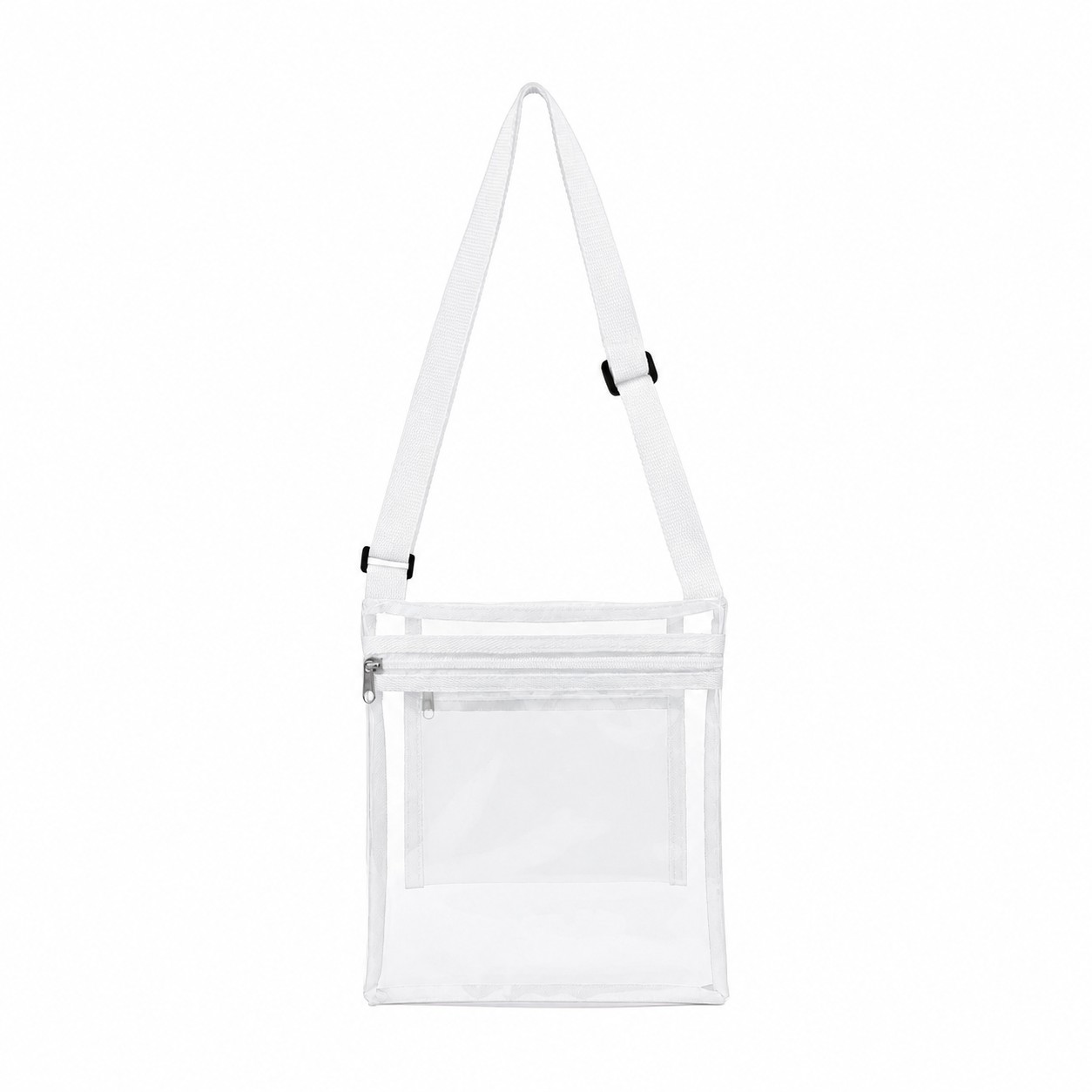 PVC Crossbody Sling Bag — White