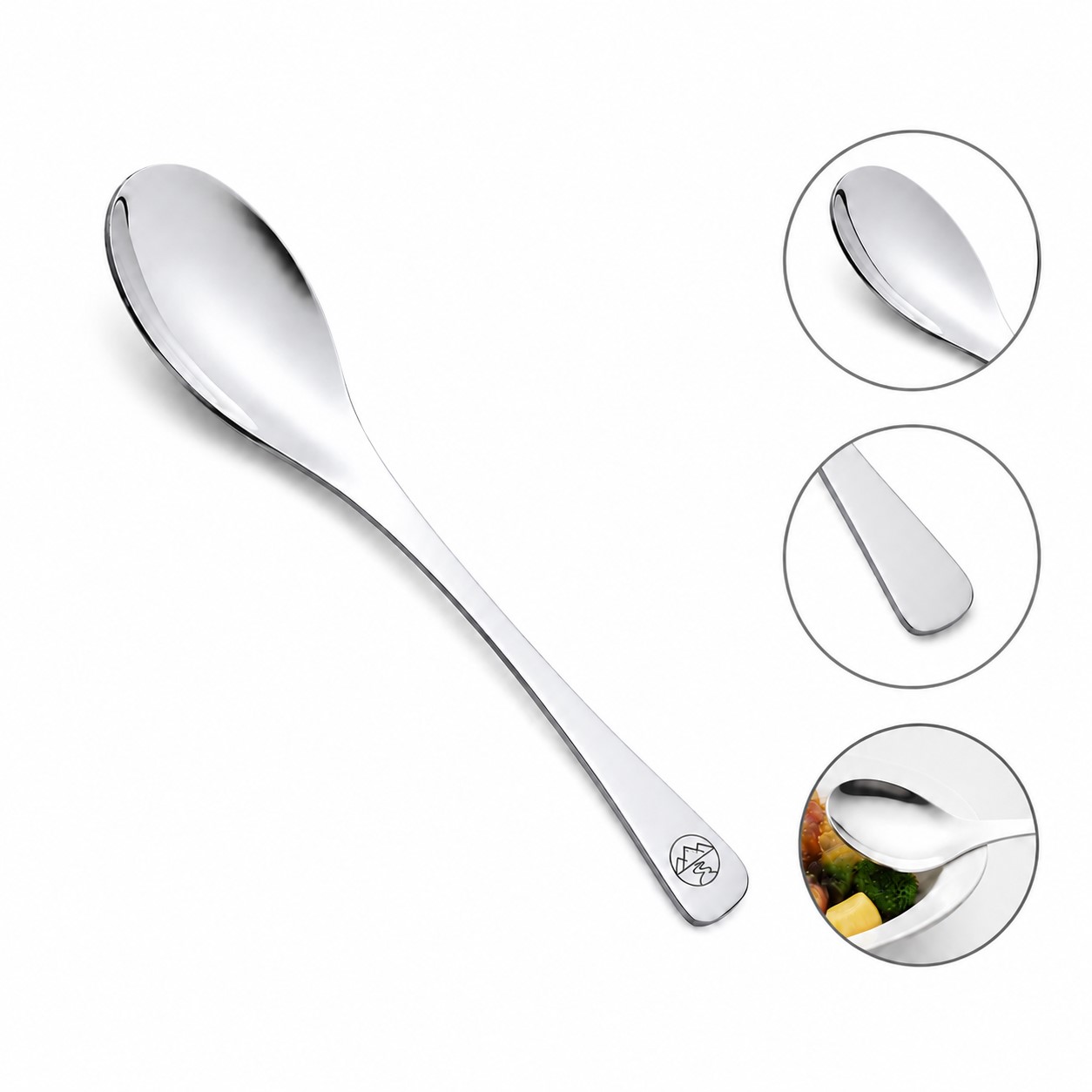 Steel Oval Serving Spoon