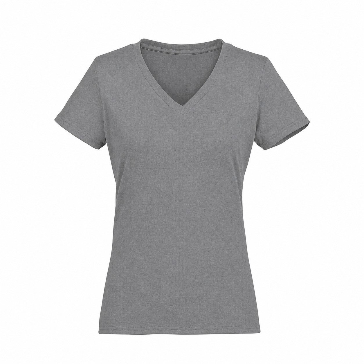 Ladies Tri Blend V Neck Tee — Gray