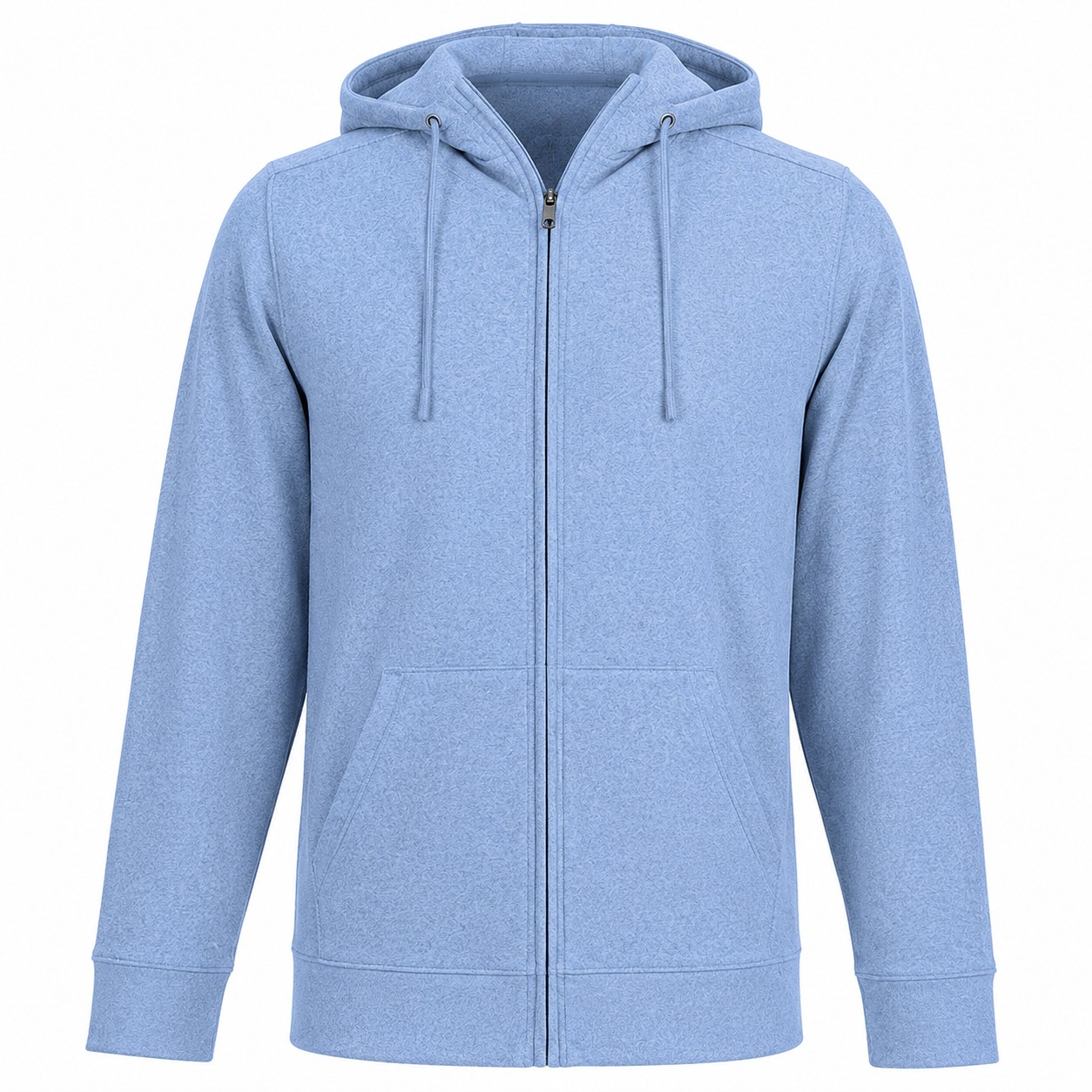 Polyester Spandex Full Zip Hoodie — view 2