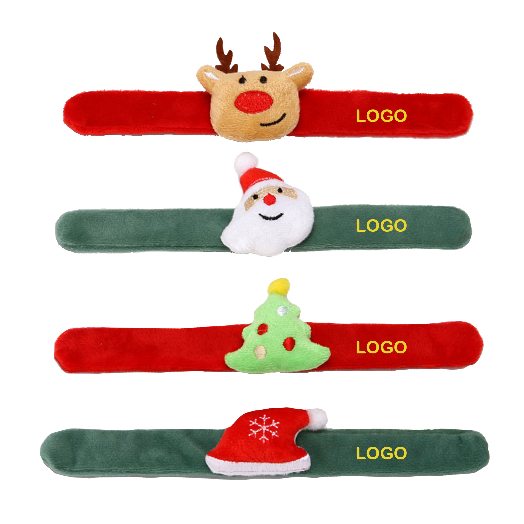 Flannel Holiday Slap Wristband