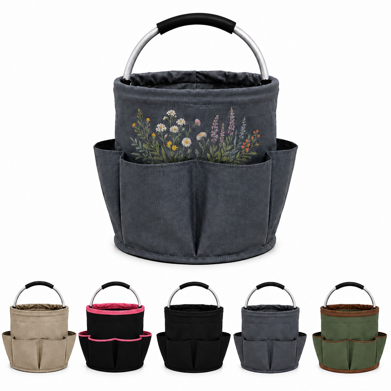 Oxford Garden Organizer Tote With Metal Handle