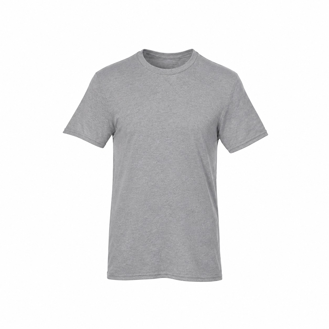 Cotton Crewneck T Shirt — Gray