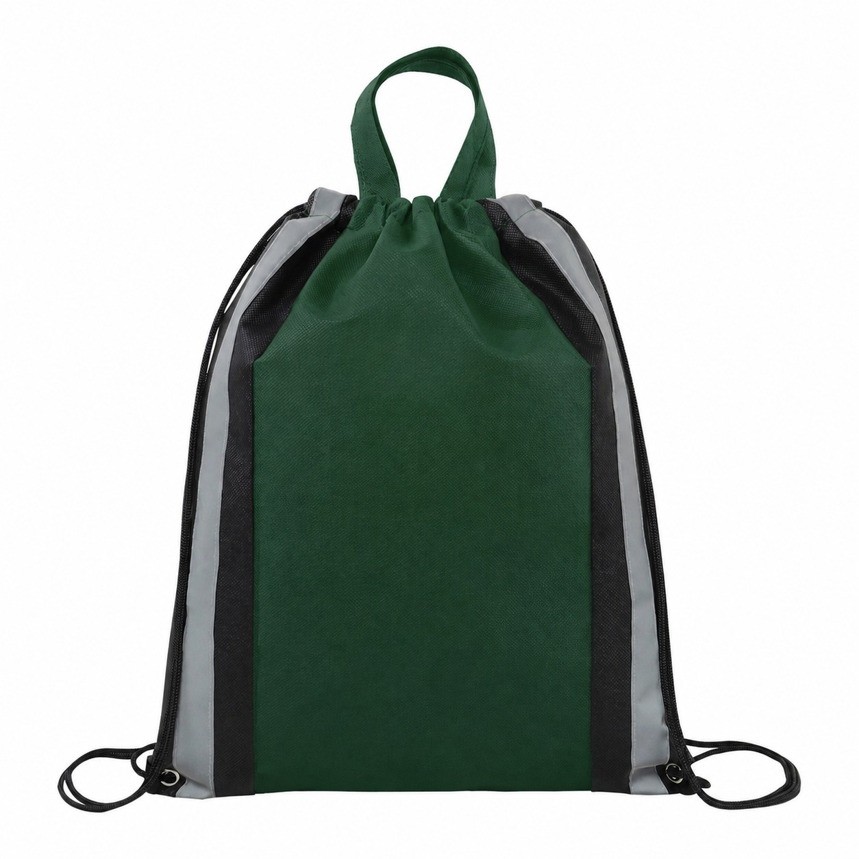 Reinforced Handles Drawstring Bag — Forest Green