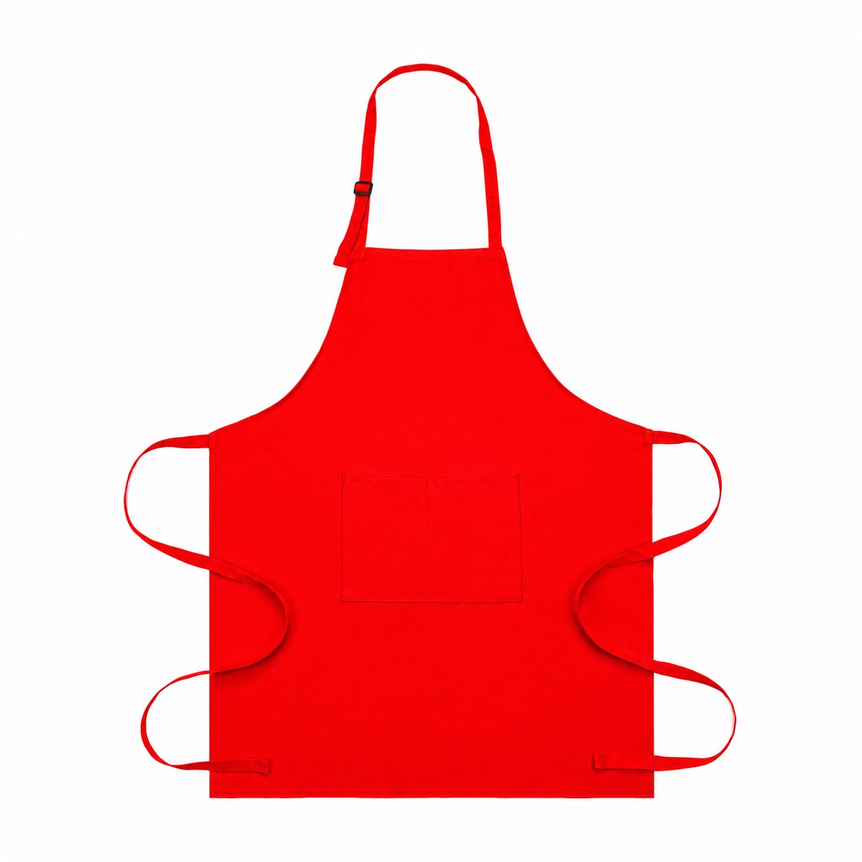 Poly Cotton Two Pocket Apron — Red
