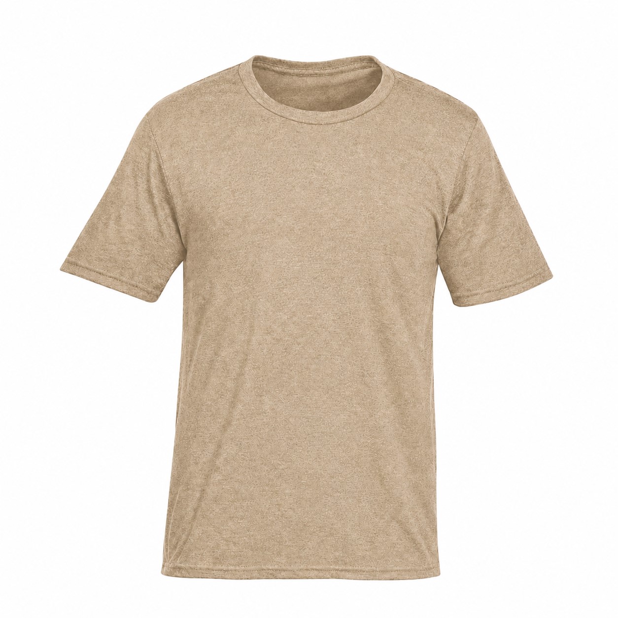 Blend Cotton Polyester Tee — Tan Beige