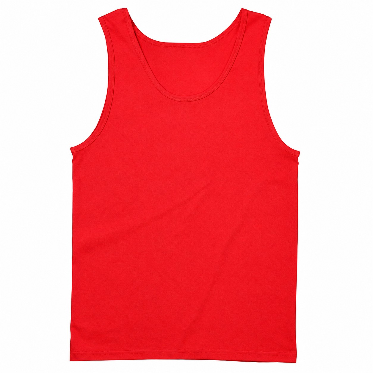 Cotton Sleeveless Tank Top — Red