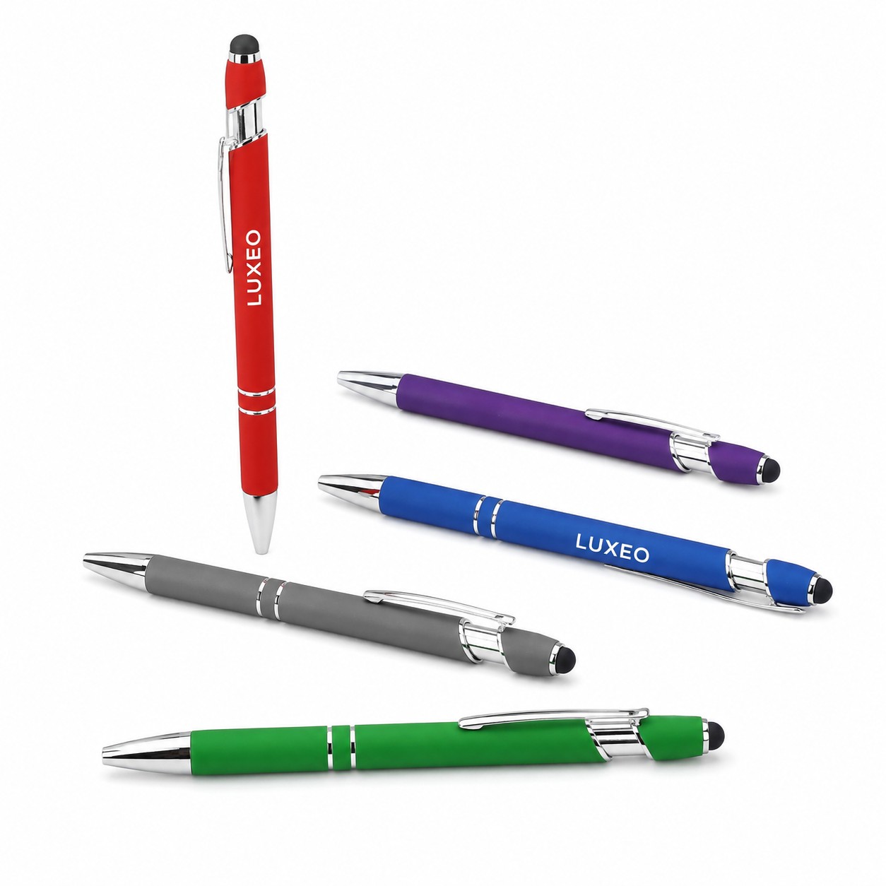 Soft Barrel Metal Stylus Ballpoint Pen